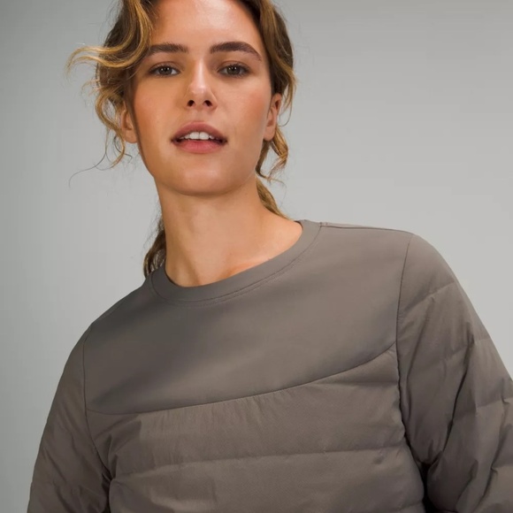 EUC Lululemon Down and Around Crew Neck Quilted Pullover Top Sweatshirt Size 8 - Picture 2 of 9